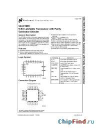 Datasheet 54ACT899 manufacturer National Semiconductor